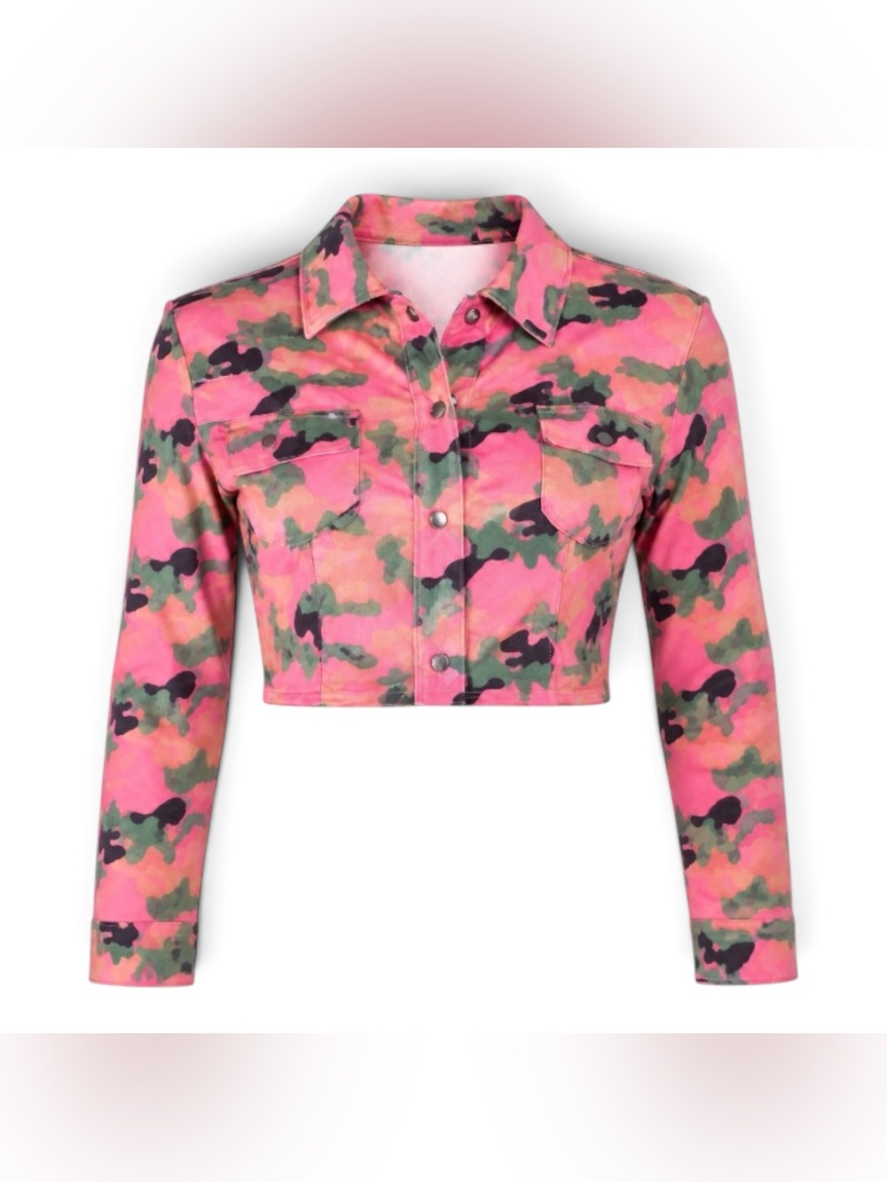 Pink Cropped Camouflage Jacket Women’s Costume